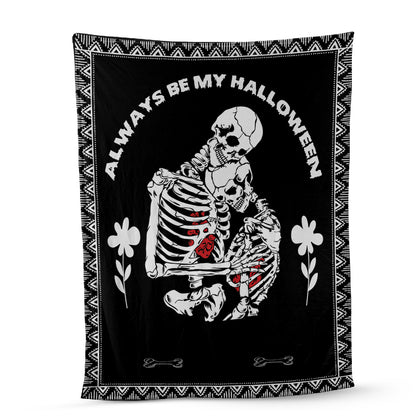 Petthouse | Boyfriend Gifts Gothic Skeleton Blanket Personalized Christmas Couple Gifts For Him Valentine Day