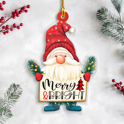 Petthouse | Christmas Gnome Ornaments Hanging, Christmas Gift, Mary And Bright Gnome, Christmas Ornament