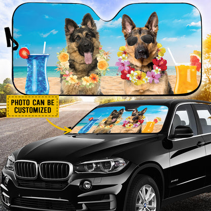 Petthouse | German Shepherd Summer Time Sunshade Personalized Dog Lover Sunshade Windshield Car Accessories