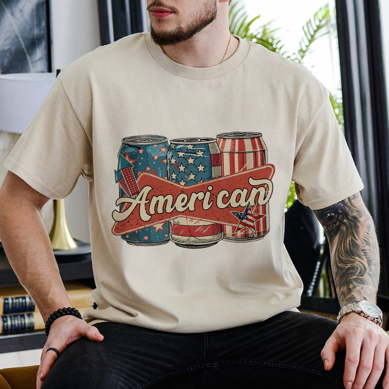 Petthouse | Ameri Can 4th Of July Shirt, Patriotic America Shirt, Us Flag American 4th Of July Tshirt