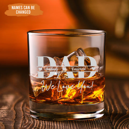 Petthouse | Custom Love Dad Whiskey Cup, Happy Father's Day, Gift For Dad, Best Gift For Dad