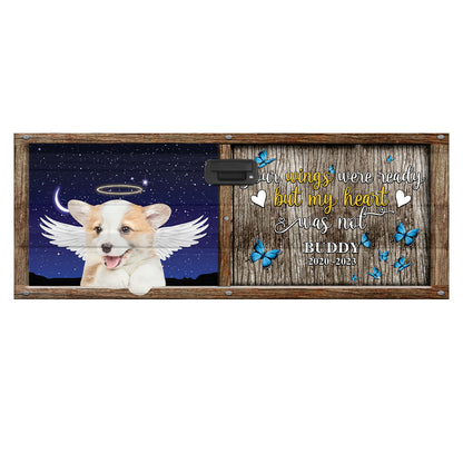 Petthouse | Loss Dog Truck Tailgate Decal Corgi Your Wings Were Ready Memorial Dog Tailgate