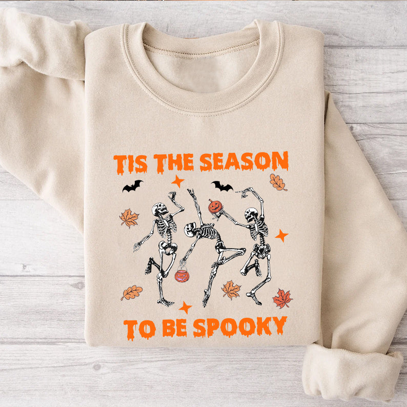 Petthouse | Dancing Skeleton Pumpkin It Shirt, Spooky Season Skeleton Shirt, Spooky Vibes Halloween