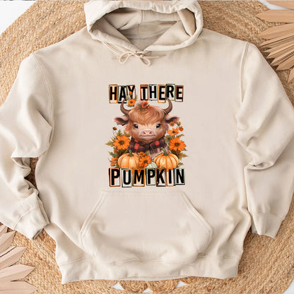 Petthouse | Hay There Pumpkin Cow Shirt, Autumn Fall Thanksgiving, Housewarming Gift, Spooky Vibes