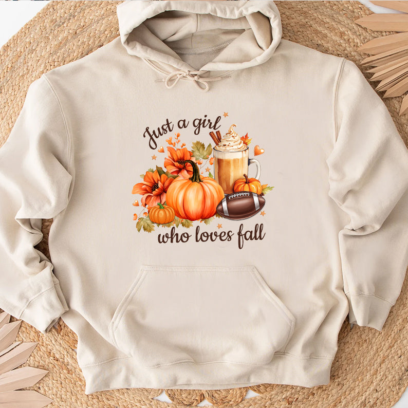 Petthouse | Just A Girl Who Loves Fall Shirt, Fall Sublimation Shirt, Pumpkin Spice, Autumn Trendy