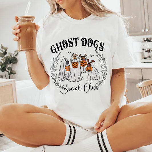 Petthouse | Сute Ghost Dog Shirt, Ghost Dogs Social Club Shirt, Halloween Shirt, Ghost Dog Lovers