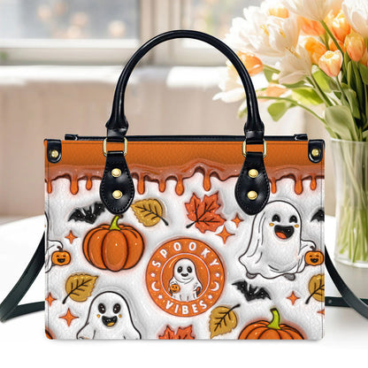 Petthouse | Spooky Vibes Halloween Handbag Wallet, Spooky Halloween Bag For Mom, Halloween 3d Inflated Effect Bag, Halloween Gift