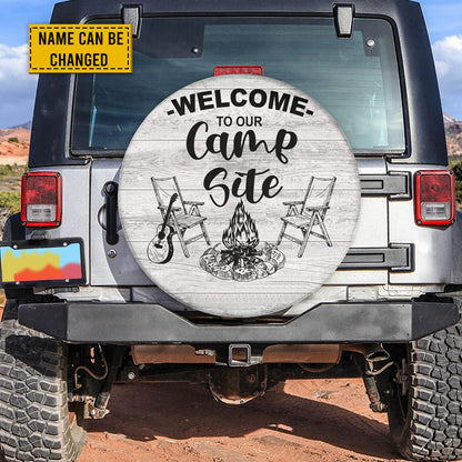 Petthouse | Personalized Spare Tire Cover Camping Family Tire Protector Welcome To Our Campsite Family