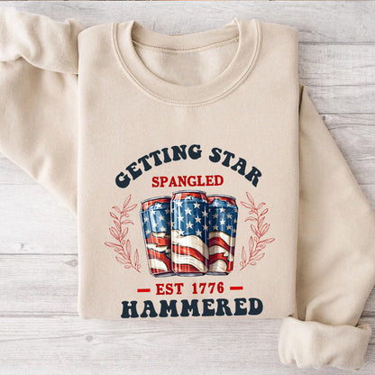 Petthouse | Getting Star Spangled Hammered Est 1776 4th Of July Shirt, Patriotic Independence Day Shirt