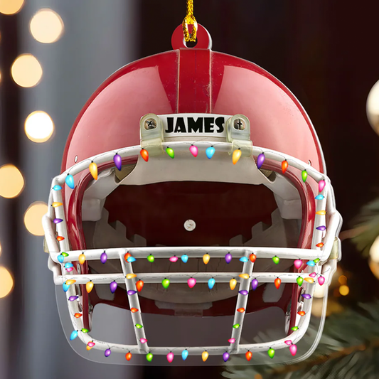 Petthouse | Customized American Football Helmet Ornament, American Football Helmet 2d Flat Ornament