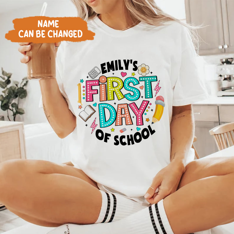 Petthouse | Custom Happy First Day Of School Shirt, Teacher Gift, Back To School Shirt