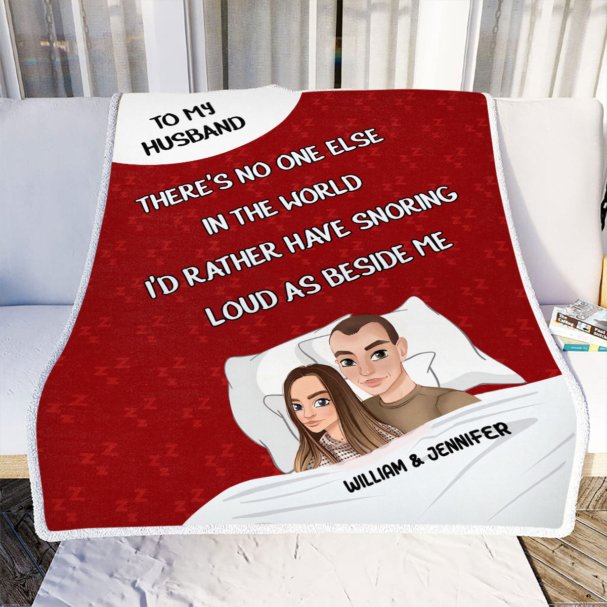 Petthouse | Customized Blanket To My Husband, You Are The Apple Of My Eye Cozy Blanket From Wife, Inspirational Gifts