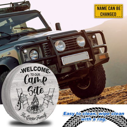 Petthouse | Personalized Spare Tire Cover Camping Family Tire Protector Welcome To Our Campsite Family