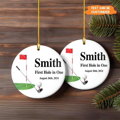 Petthouse | Personalized Golf Ornament, Hole In One Custom Text, Proud Golfer, Christmas Gift For Golf Lover