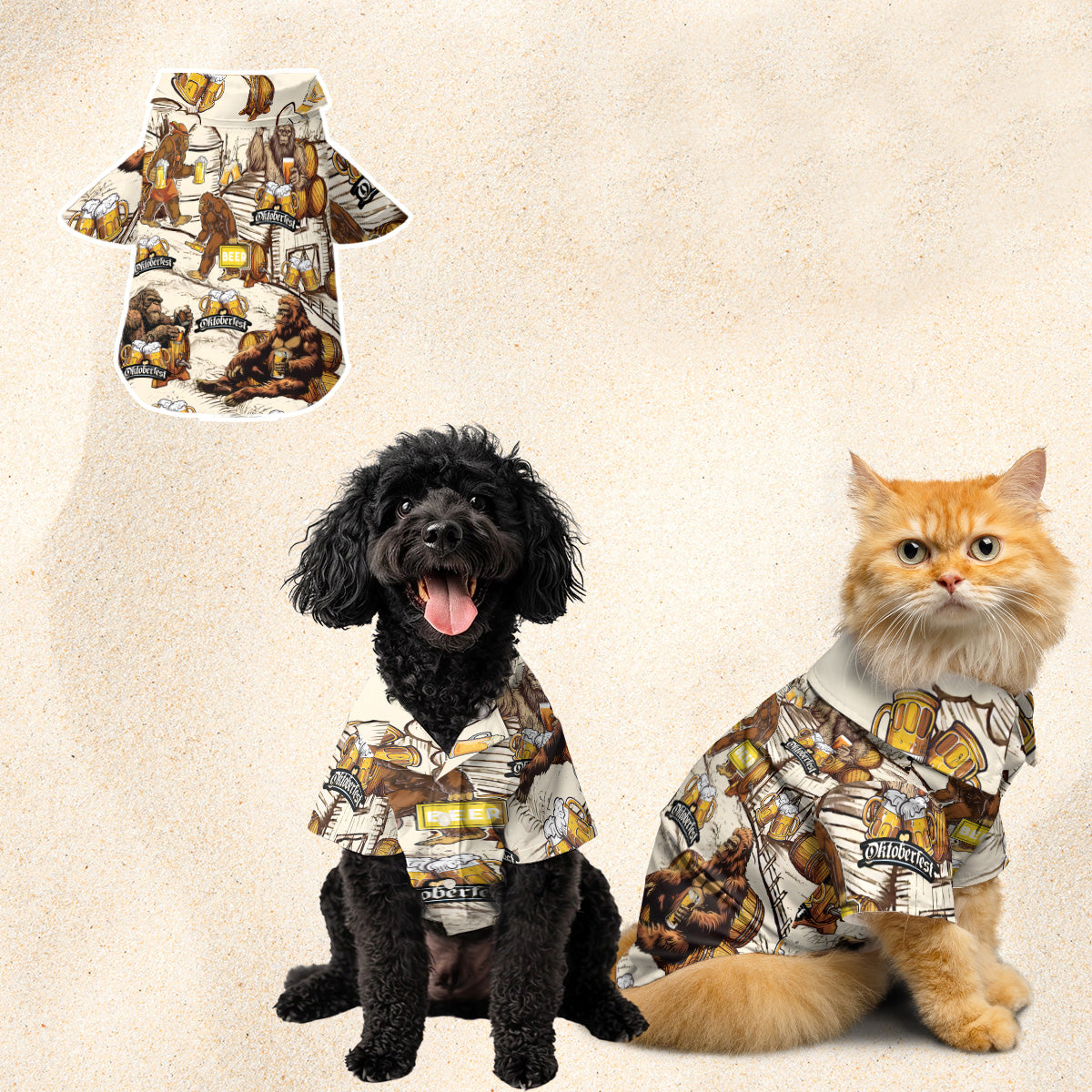 Petthouse | Funny Drinking Beer Summer 3d Hawaiian Shirts, Octoberfest Beer Drinking