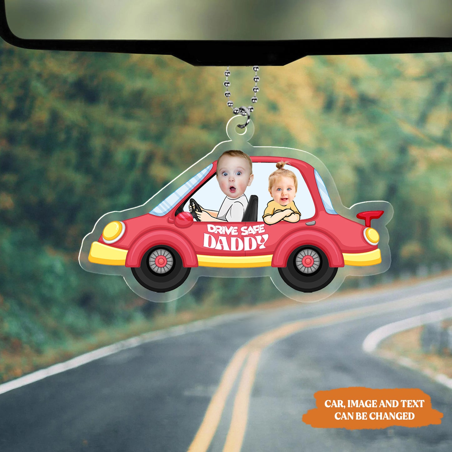 Petthouse | Personalized Drive Safe Daddy Car Hanger, New Dad Gift, 1st Fathers Day Gift For Him