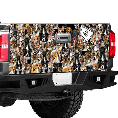 Petthouse | Rottweiler I’m Here Tailgate Wrap Rottweiler Mom Dad Rear For Trucks A Bunch Of Dogs