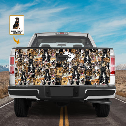 Petthouse | Rottweiler I’m Here Tailgate Wrap Rottweiler Mom Dad Rear For Trucks A Bunch Of Dogs