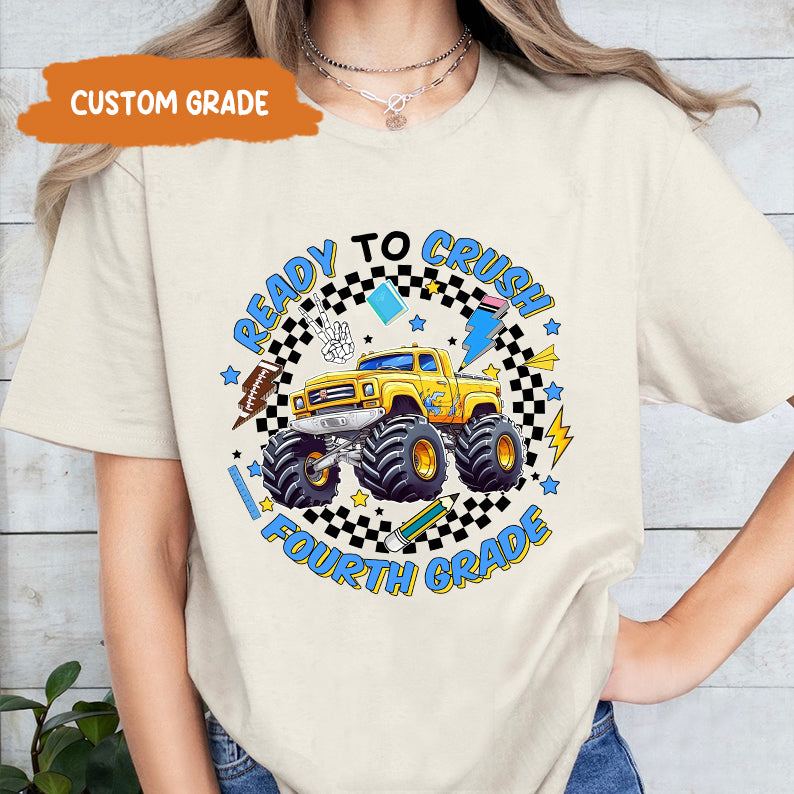 Petthouse | Custom Back To School Shirt For Boys, Cool Monster Truck, First/ Second Grade Shirt