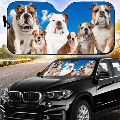 Petthouse | English Bulldog Car Sun Shade Dog Car Protector Car Accessories Dog Dad Mom Gift Dog's Lovers