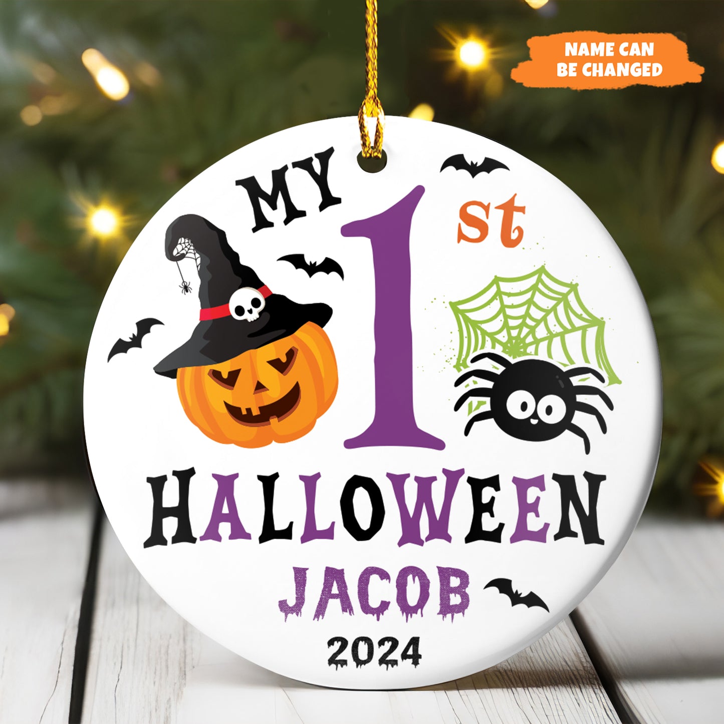 Petthouse | My First Halloween Ornament, Baby First Halloween Gift, Baby Halloween Gift, Gift For Baby