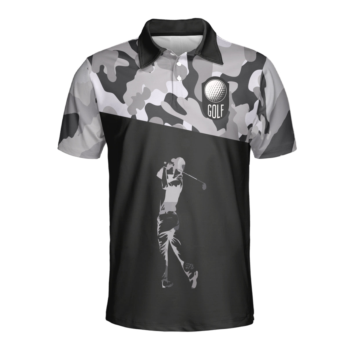 Petthouse | Golf Man Camouflage Pattern Polo Shirt Golf Player Polo Short Sleeve Gift For Sport's Lovers Gift Fathers