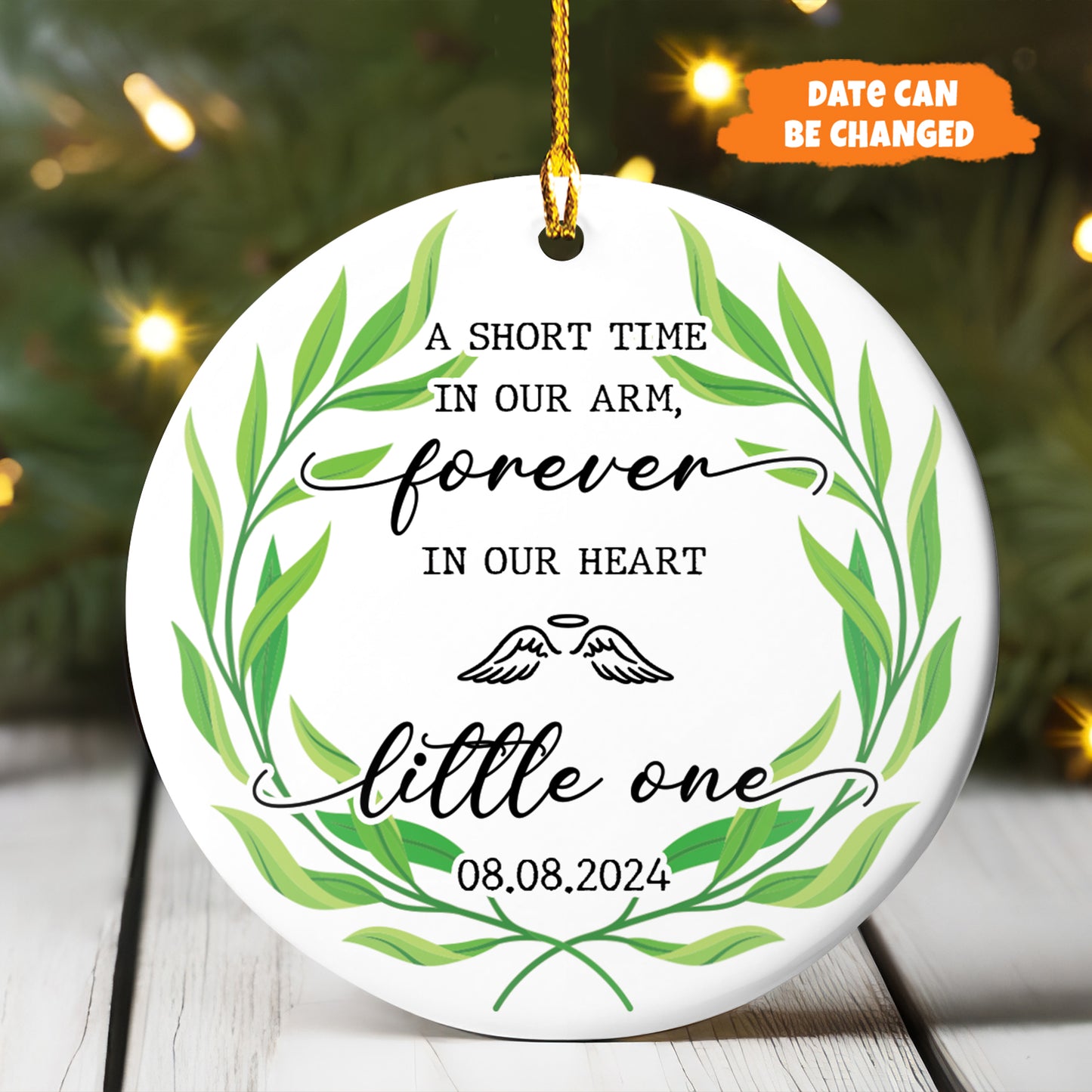 Petthouse | Personalized Pregnancy Loss Ornament, Baby Memorial, In Loving Memory Christmas Ornament