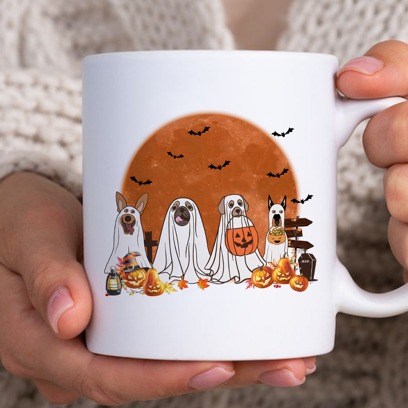 Petthouse | Spooky Dogs Shirt, Fall Spooky Season Pumpkin Tshirt, Halloween Festive Party Tee