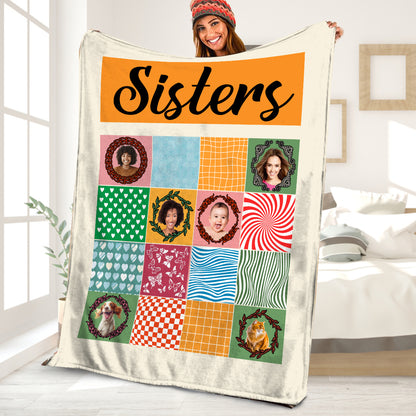 Petthouse | Customized Siblings Besties Travel Blanket, To My Sisters Blanket, Life Is Better With Sisters Cuddling