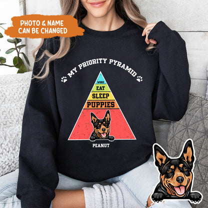 Petthouse | Personalized Dog My Priority Pyramid Funny Shirt, Personalized Custom Unisex T-shirt