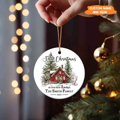 Petthouse | First Christmas In Our New Home Ceramic Ornament, Christmas Ornament, First House Ornament