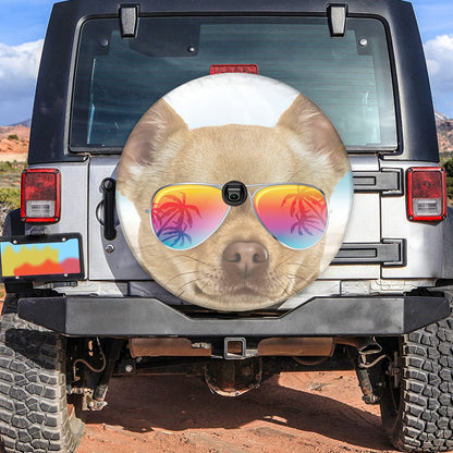 Petthouse | Chihuahua Beach Sunglass Tire Protector Hello Summer Spare Wheel Cover Summer Vacation