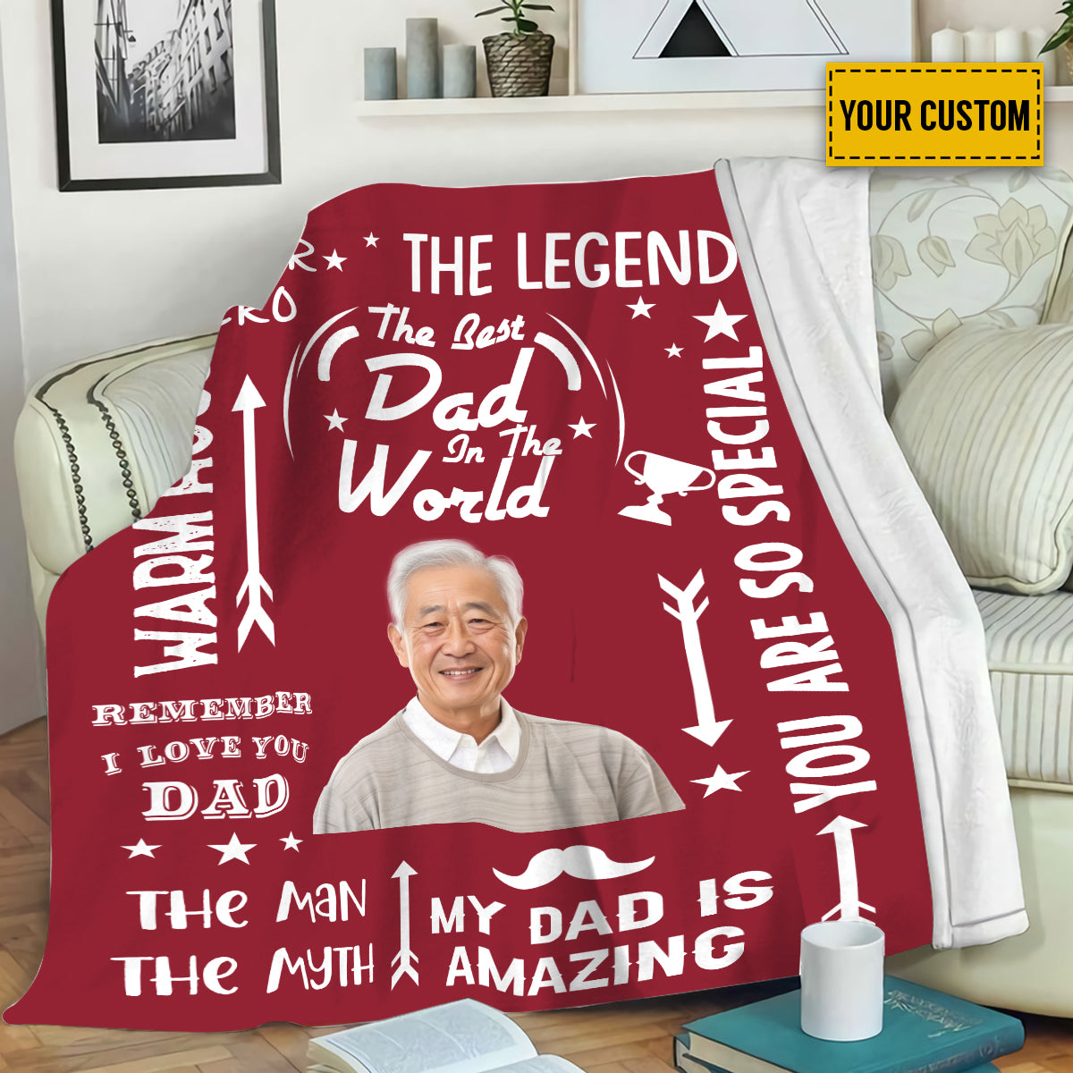 Petthouse | Customized The Best Dad In The World Throw Blanket, Awesome Father's Day Throw Blanket, Gifts For Daddy