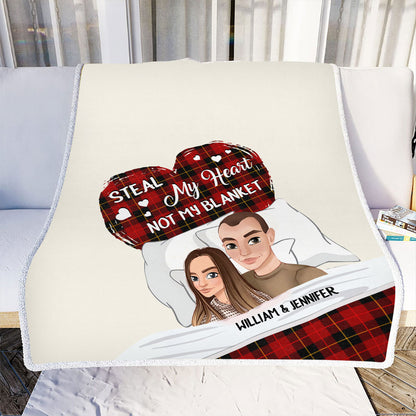 Petthouse | Personalized Name Couple Babe Steal My Heart Not My Blanket, Wedding Gifts For Him And For Her