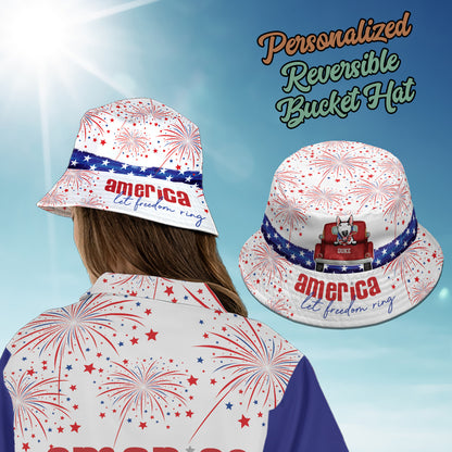 Petthouse | Custom Dog Happy 4th Of July Together Hawaiian Shirt, Gift For Dog Dad Pet Lovers