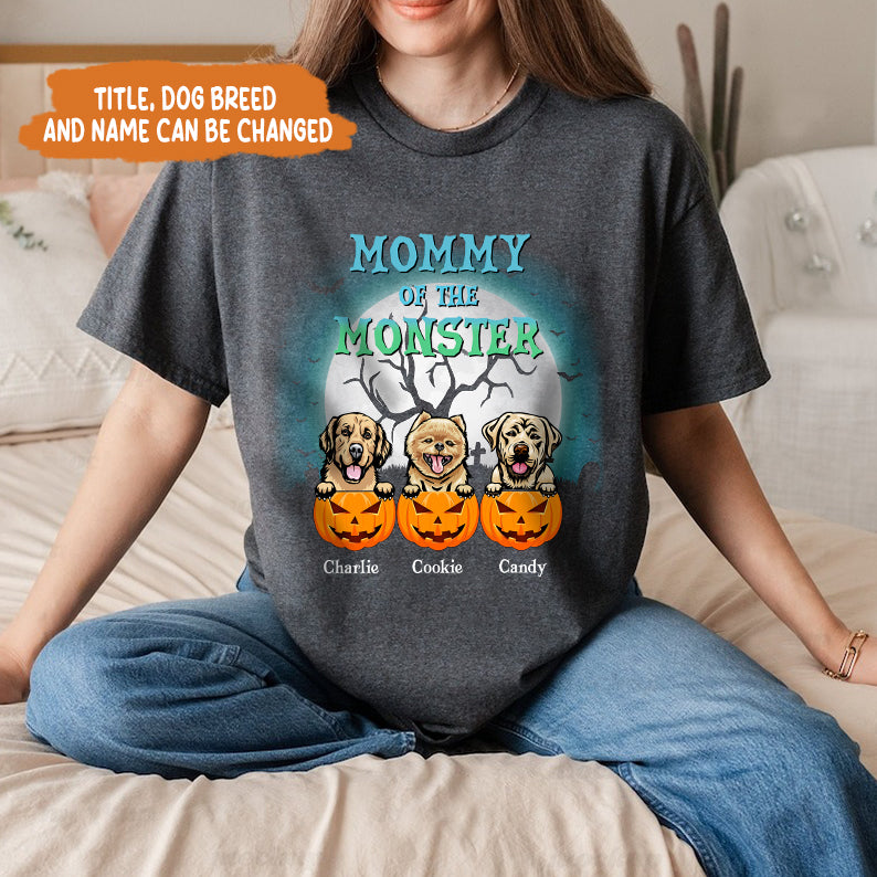 Petthouse | Personalized Dog Mom Monsters Halloween T Shirt, Dog Mommy Of The Monsters Dog Monster