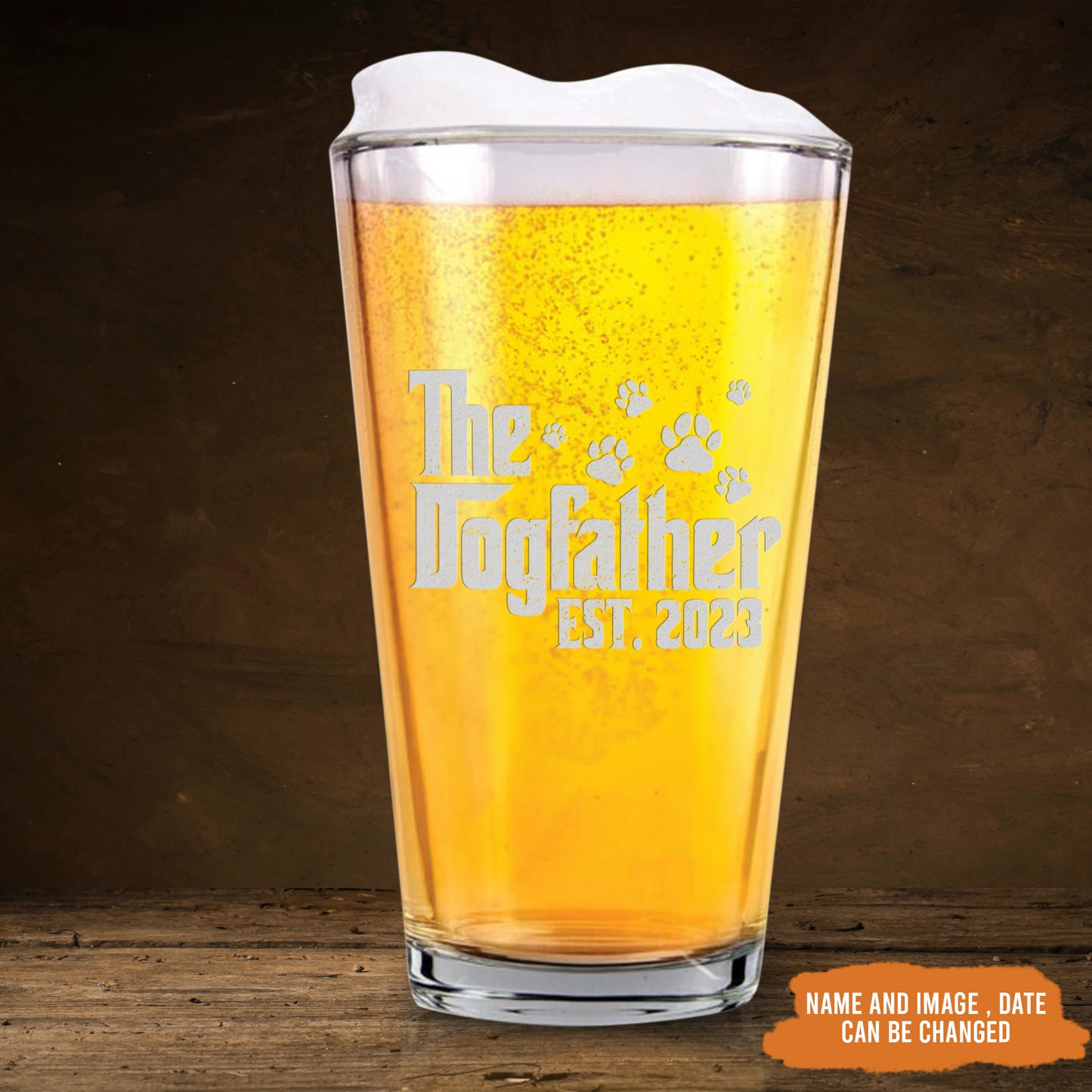 Petthouse | Personalized The Dogfather Whiskey Glass, Dog Photo Rock Glass Gift For Dog Lovers