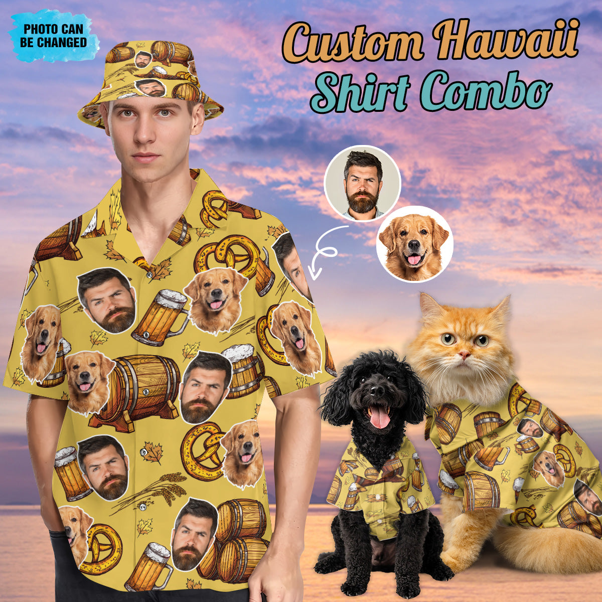 Petthouse | Personalized Beer Oktoberfest Hawaiian Shirt, Beer Drinking Men's Hawaiian, Oktoberfest Drinking