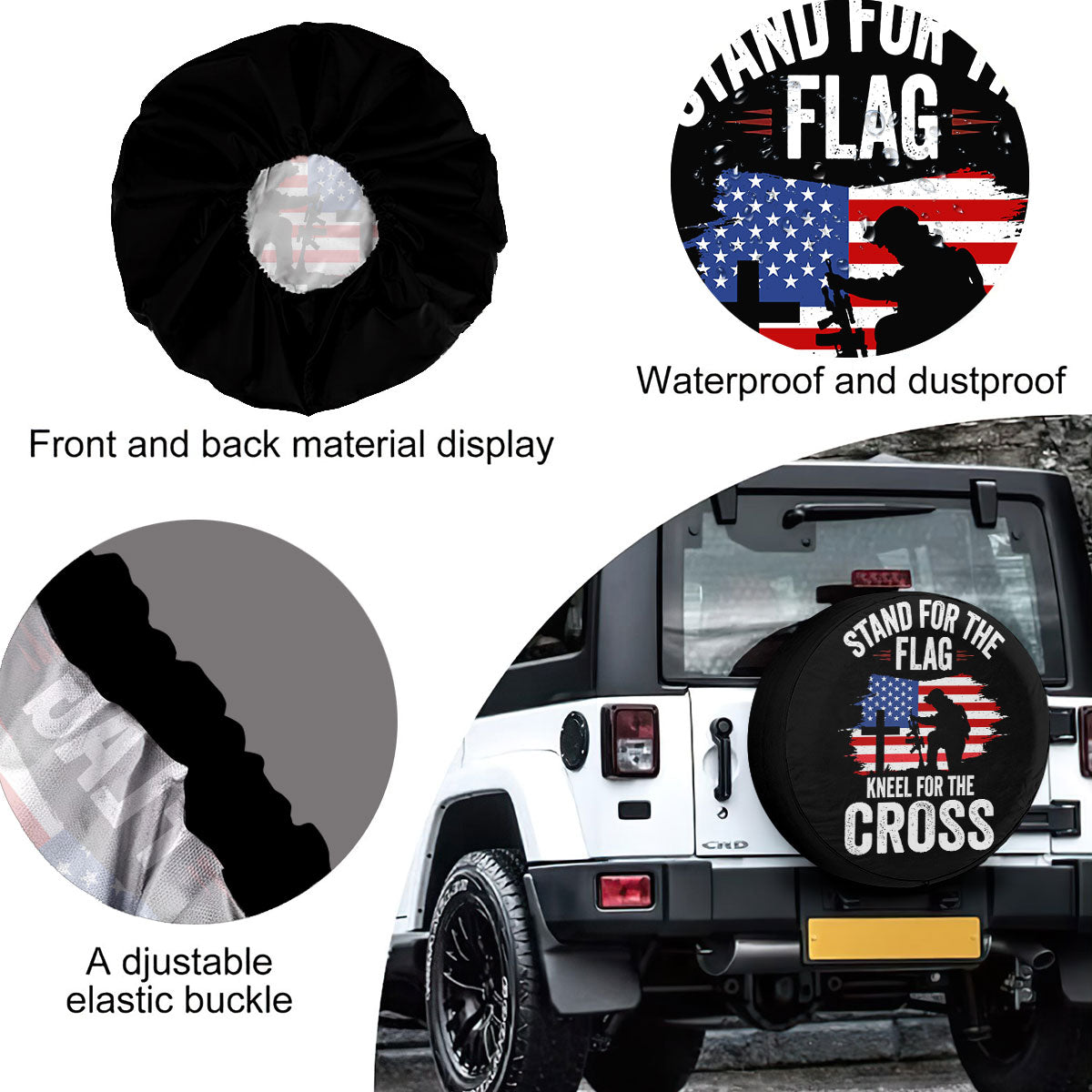 Petthouse | American Veteran Tire Protector Us Independence Day Camper Spare Tire Cover Gifts For Usa