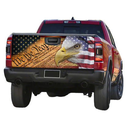 Petthouse | American Eagle We The People Tailgate Wrap Decal Usa Eagle Bird Animal Sticker