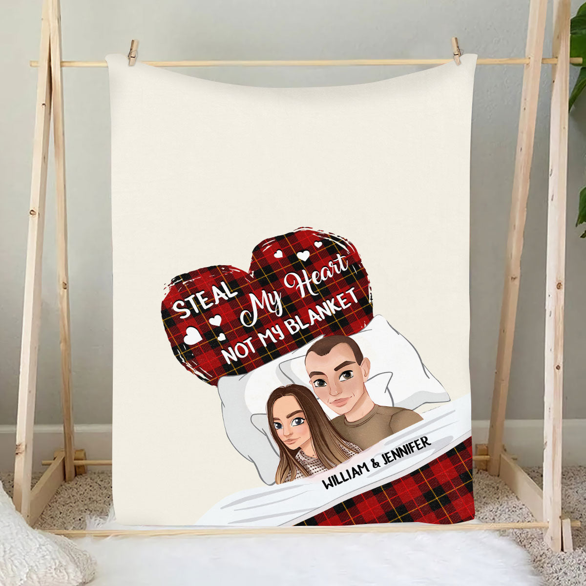 Petthouse | Personalized Name Couple Babe Steal My Heart Not My Blanket, Wedding Gifts For Him And For Her