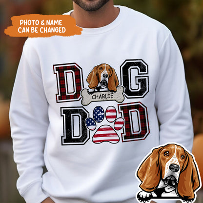 Petthouse | Custom Dog Dad Independence Day Shirt - Best Dog Dad Ever 4 Of July - Fathers Day Gift