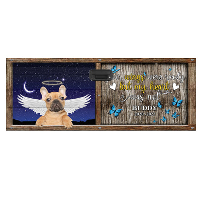 Petthouse | Customized French Bulldog Angel Tailgate Wraps For Trucks Dog In Heaven Tailgate