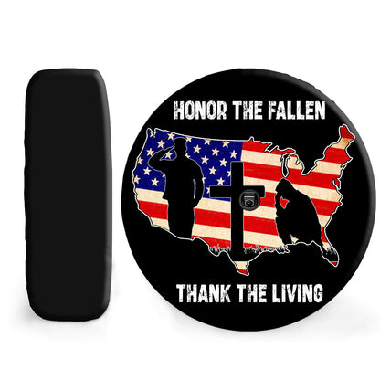 Petthouse | Veteran Spare Tire Cover Us Soldier Army Tire Protector Memorial's Day Gift Truck Decoration