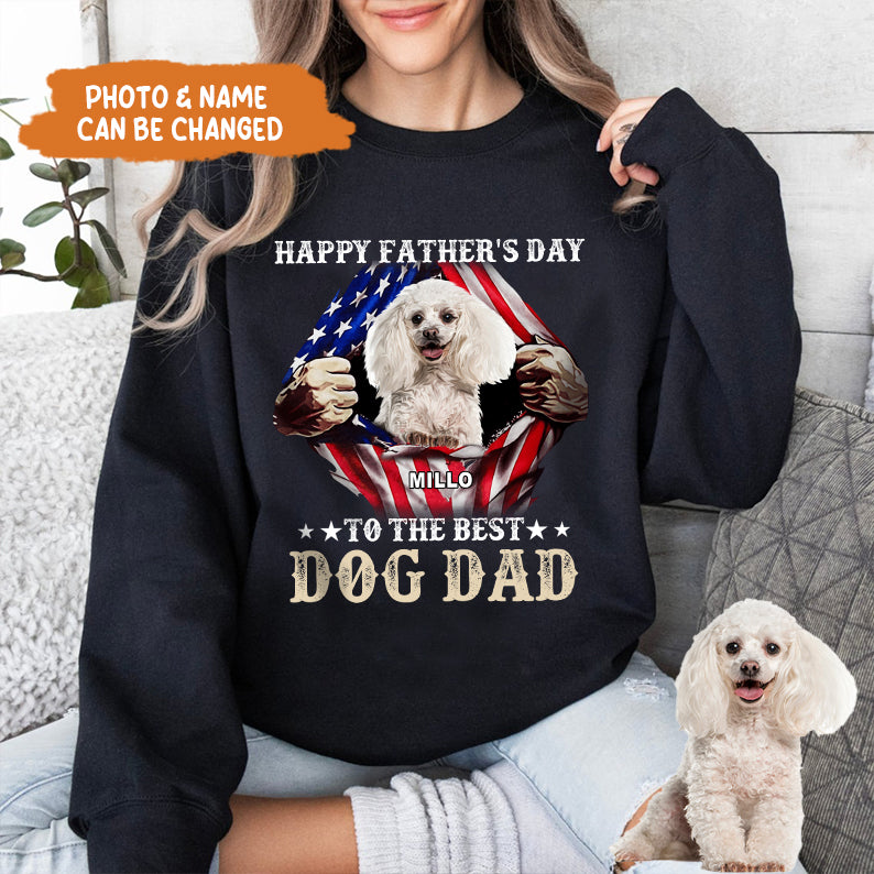 Petthouse | Personalized Happy Father's Day To The Best Dog Dad Independence Day Shirt, Gift Dad