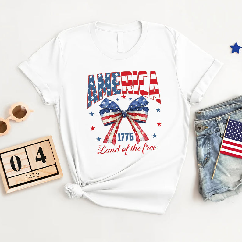 Petthouse | America Land Of The Free Shirt, Womens July 4 Patriotic, Memorial Day