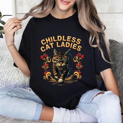 Petthouse | Childless Cat Ladies Against Fascism Shirt, Childless Cat Ladies Shirt, Miserable Childless