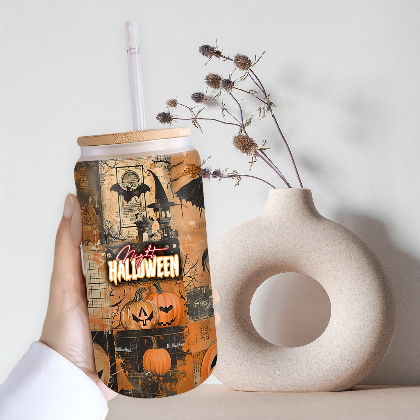 Petthouse | Halloween Ghost Skinny Tumbler, Spooky Ghost Travel Cup, Ghost Tumbler, Spooky Vibes