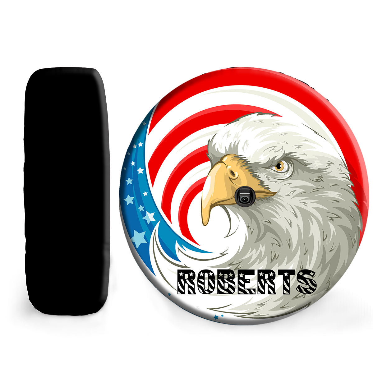 Petthouse | Customized Eagle Head On American Flag Spare Tire Cover For Patriot Independence Day