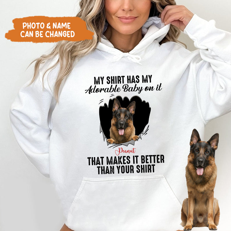 Petthouse | Personalized Dog My Shirt Has My Adorable Baby Shirt, Gift For Dog Lover Dog Dad Dog